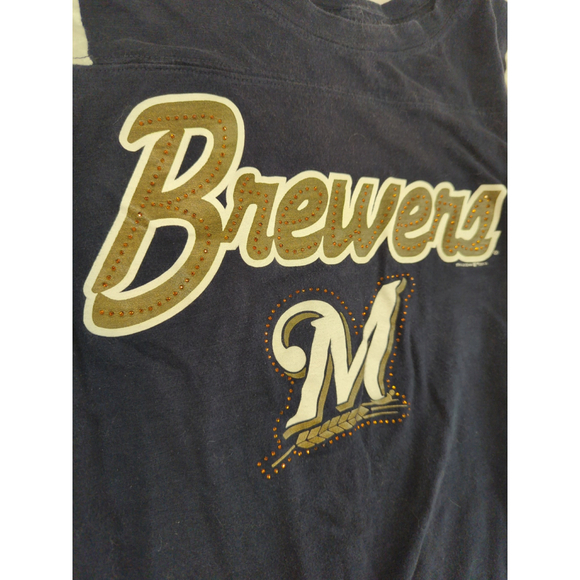 Women's Brewers T-Shirt Size M Blue - Picture 2 of 4